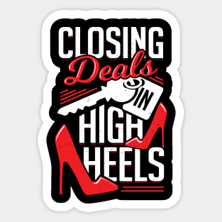 Closing Deals In High Heels Sticker